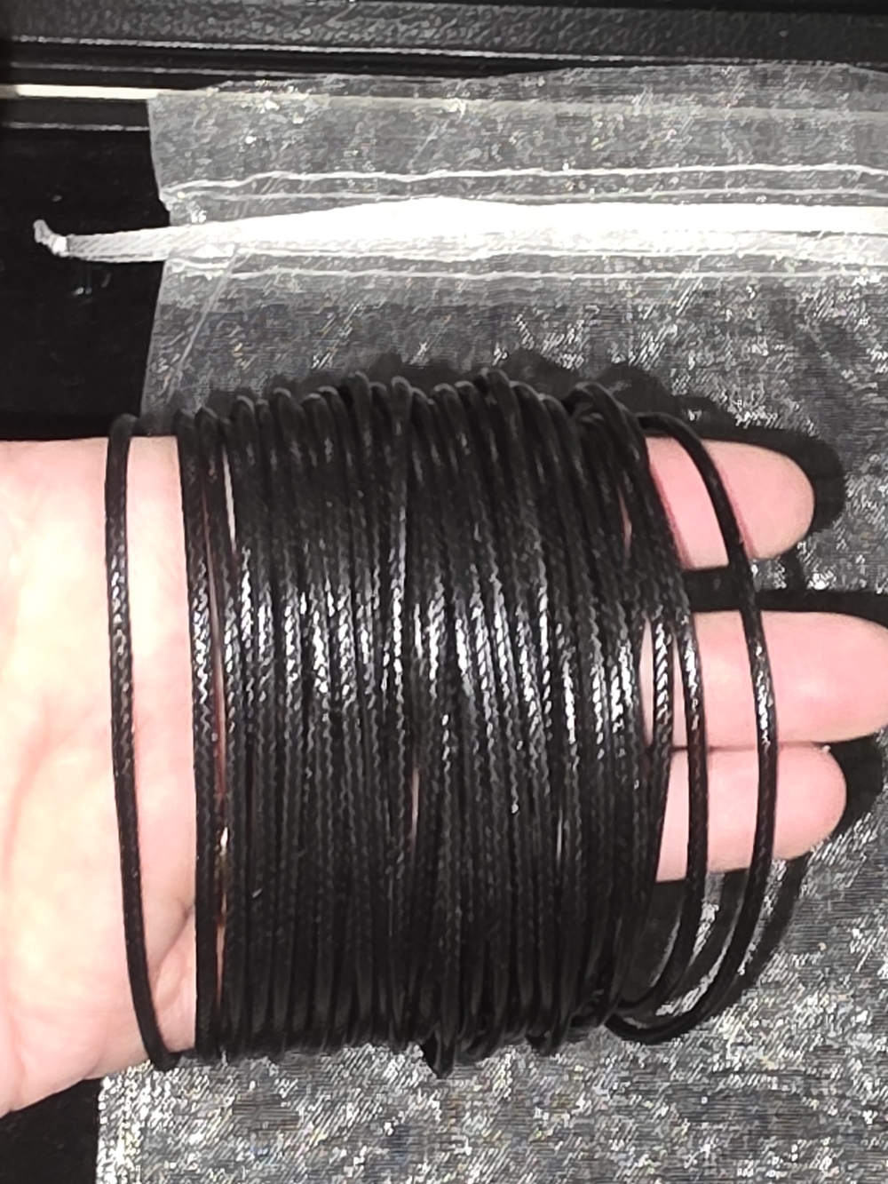SAACHI Black Multi-Strand Magnetic Bracelet